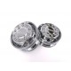 Alum. CNC Truck Alum. Chrome Wheels (pair) w/Scania Chrome Wheel Cap for 1/14 Tamiya Truck