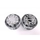 Alum. CNC Truck Alum. Chrome Wheels (pair) w/Scania Chrome Wheel Cap for 1/14 Tamiya Truck